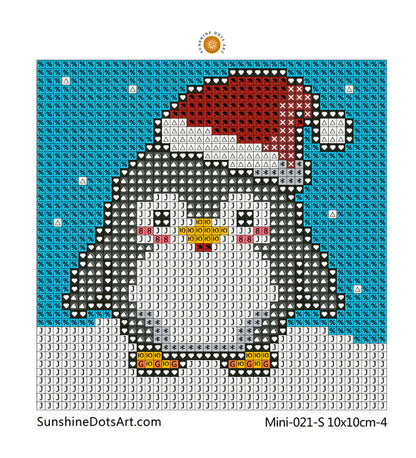 MINI - Christmas Animals (AB+FD) 10x10cm - Square Drills