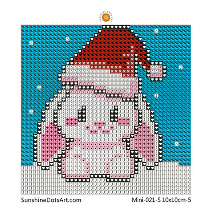 MINI - Christmas Animals (AB+FD) 10x10cm - Square Drills