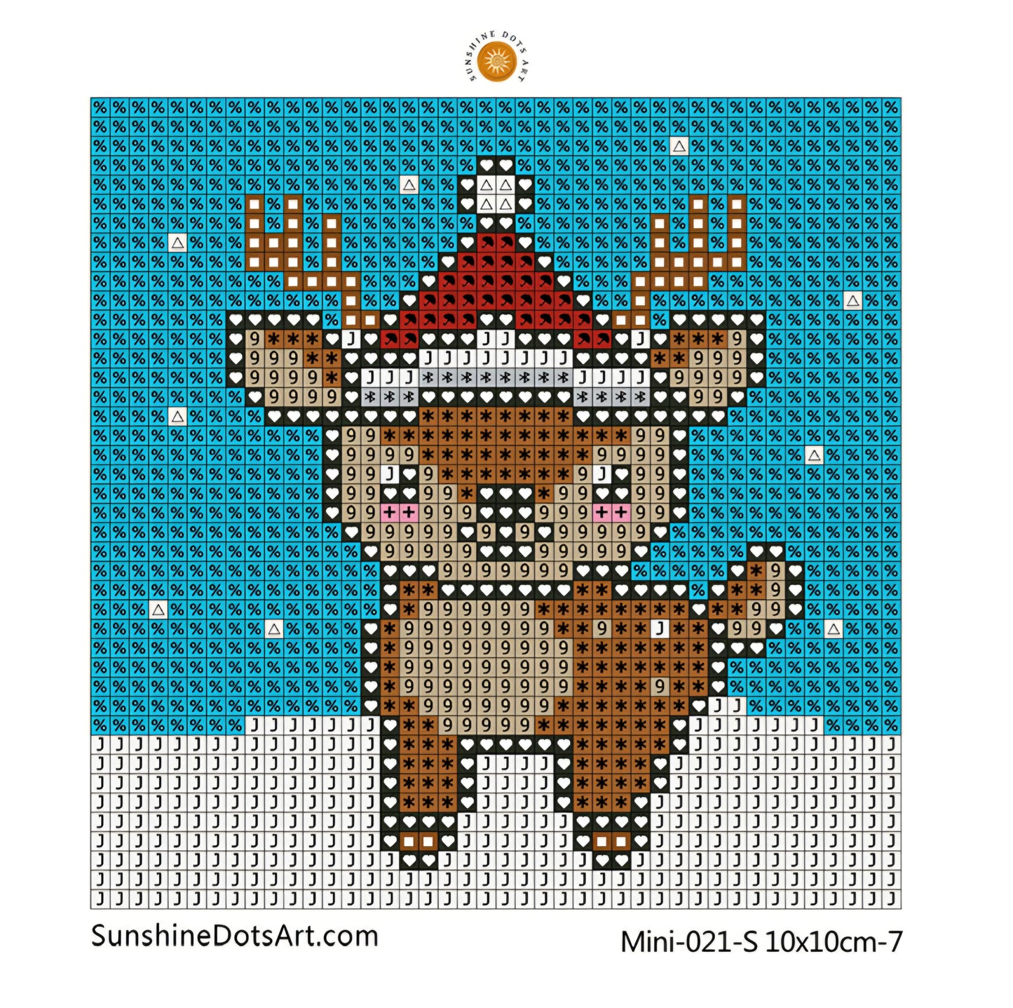 MINI - Christmas Animals (AB+FD) 10x10cm - Square Drills