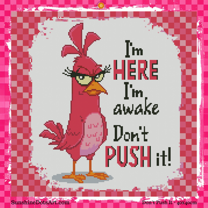 Don’t Push It (FD) 40x40cm 🔲