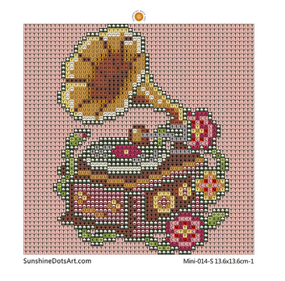 MINI - Retro Decor (AB+FD) 13.6x13.6cm - Square Drills