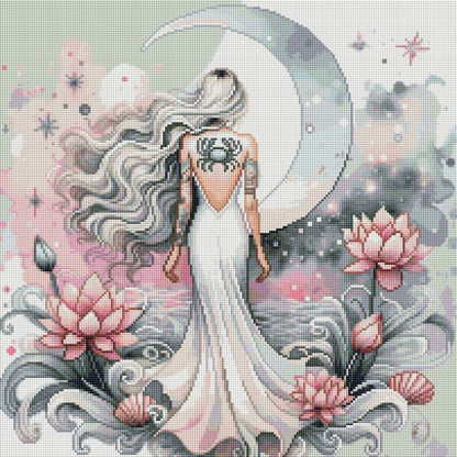 Cancer’s Lunar Flow (FD+AB) 50x50cm 🔘🔲