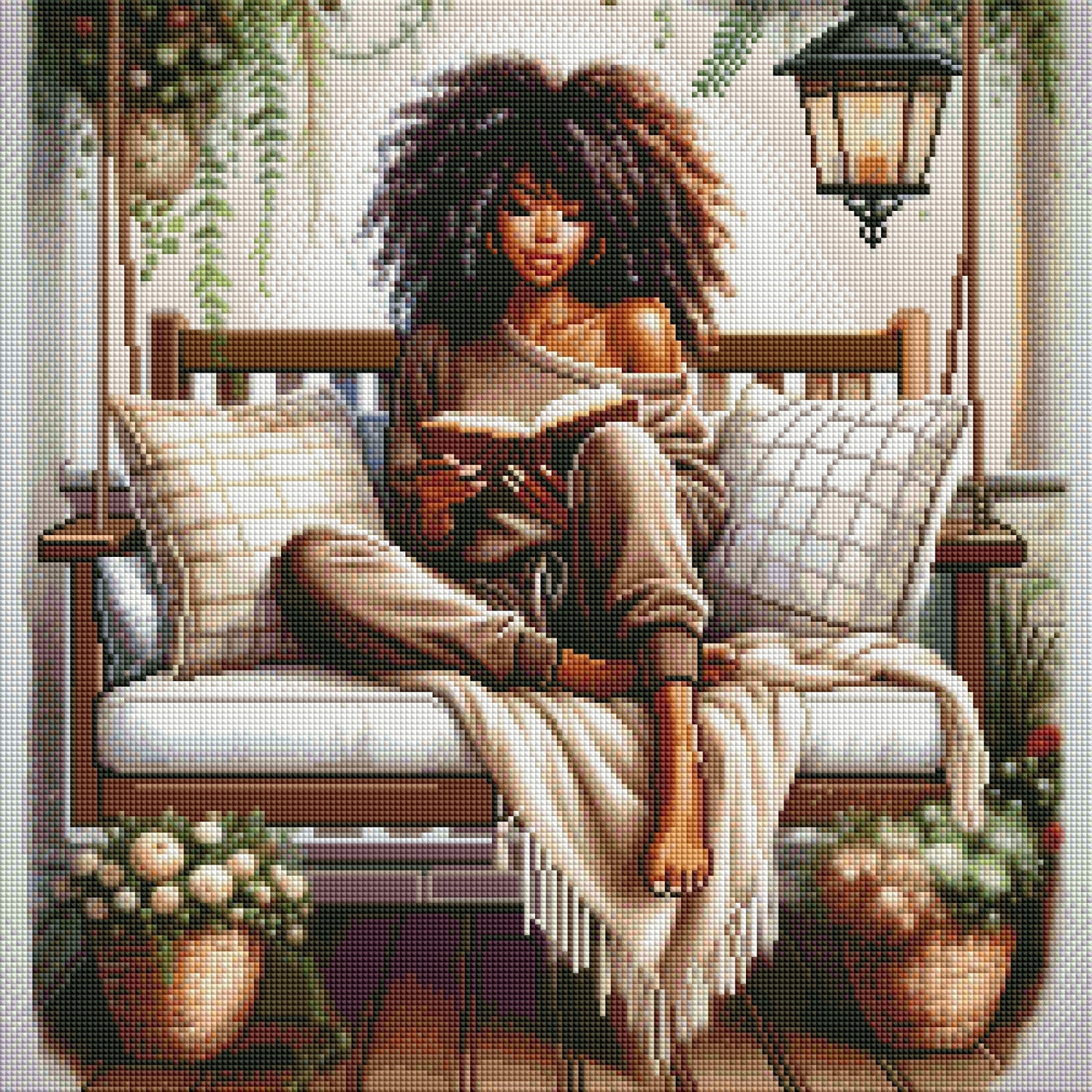 Cozy Porch Escape (FD) 50×50cm 🔘🔲