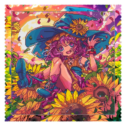Sunflower Spellcaster (FD+AB) 50x50cm 🔘🔲 | Diamond Painting Kit