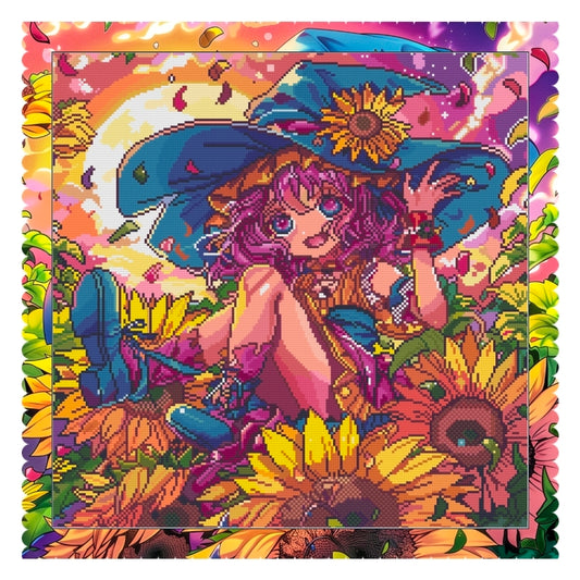 Sunflower Spellcaster (FD+AB) 50x50cm 🔘🔲 | Diamond Painting Kit