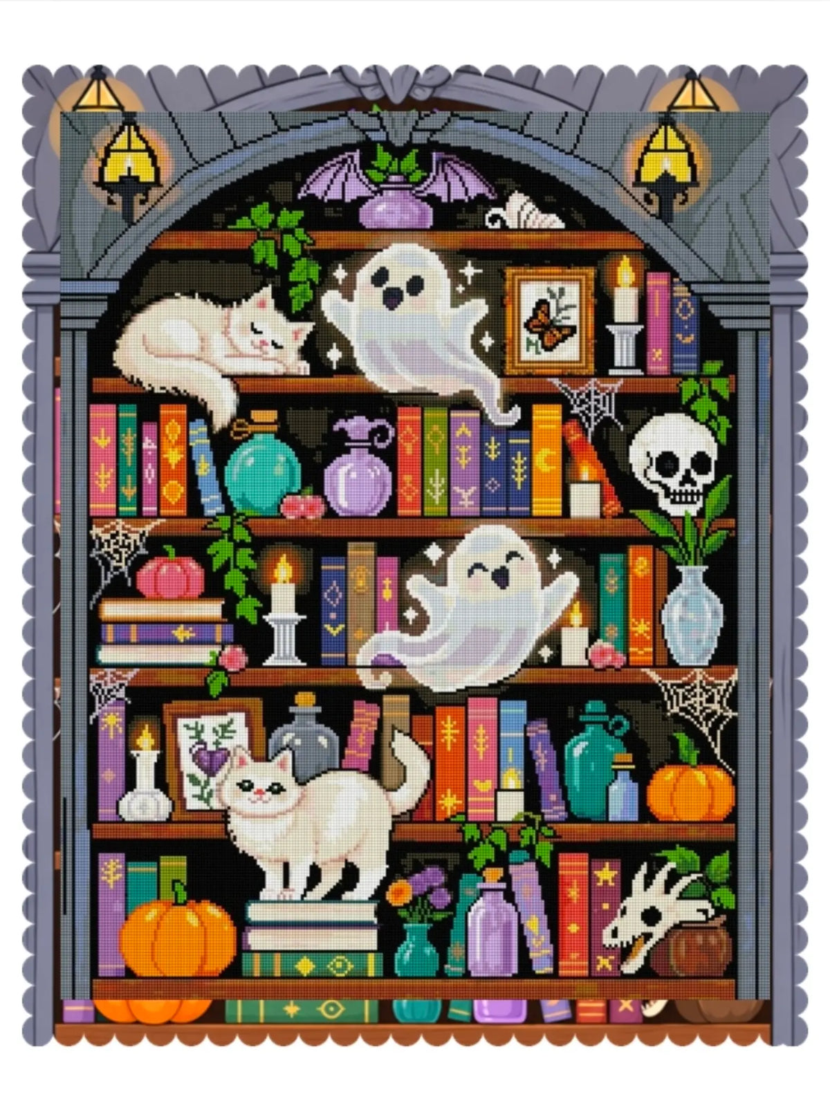Ghosts in the Stacks (FD+AB) 60x75cm 🔘🔲| Diamond Painting Kit