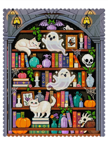 Ghosts in the Stacks (FD+AB) 60x75cm 🔘🔲| Diamond Painting Kit