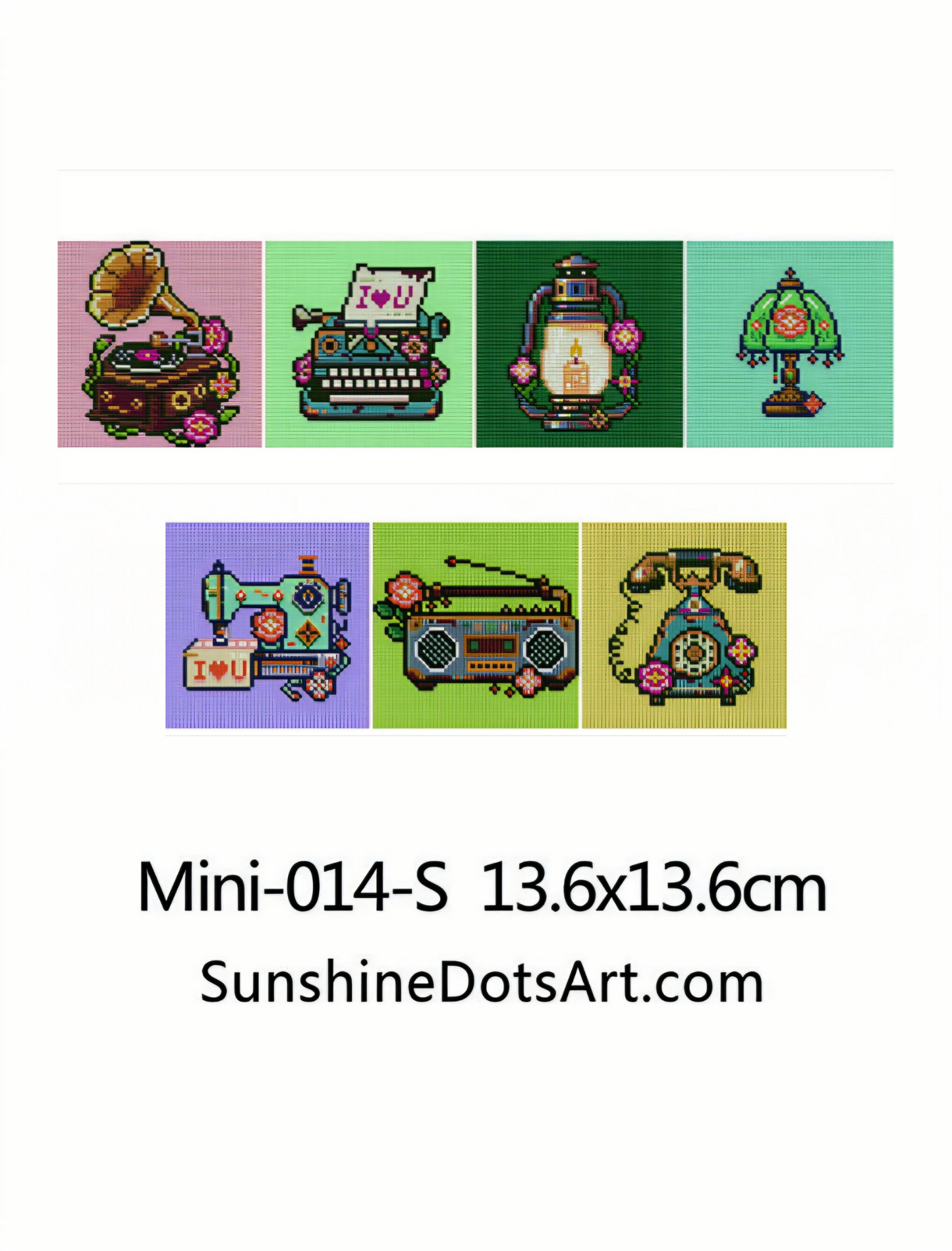 MINI - Retro Decor (AB+FD) 13.6x13.6cm - Square Drills