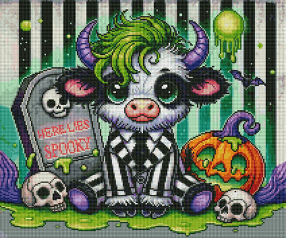 Spooky Moo (FD+Crystal) 50x45cm 🔘🔲