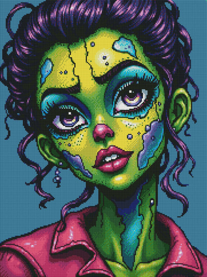 Zombie Glam Girl (FD+AB) 45x60cm 🔘🔲