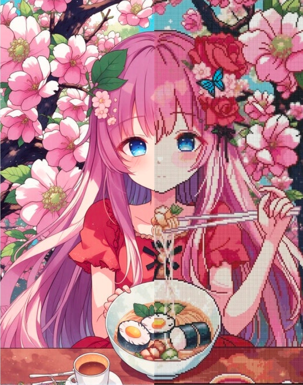 Sakura Lunch Date | Diamond Painting