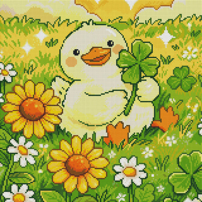 Lucky Little Duck (FD + AB) 40×40cm 🔘🔲