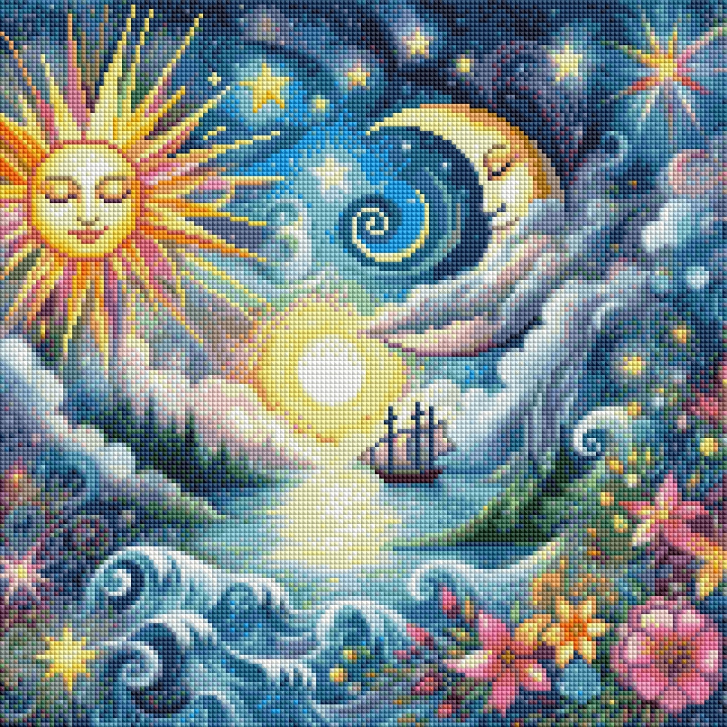 Celestial Voyage (FD+Crystal) 40x40cm 🔘🔲