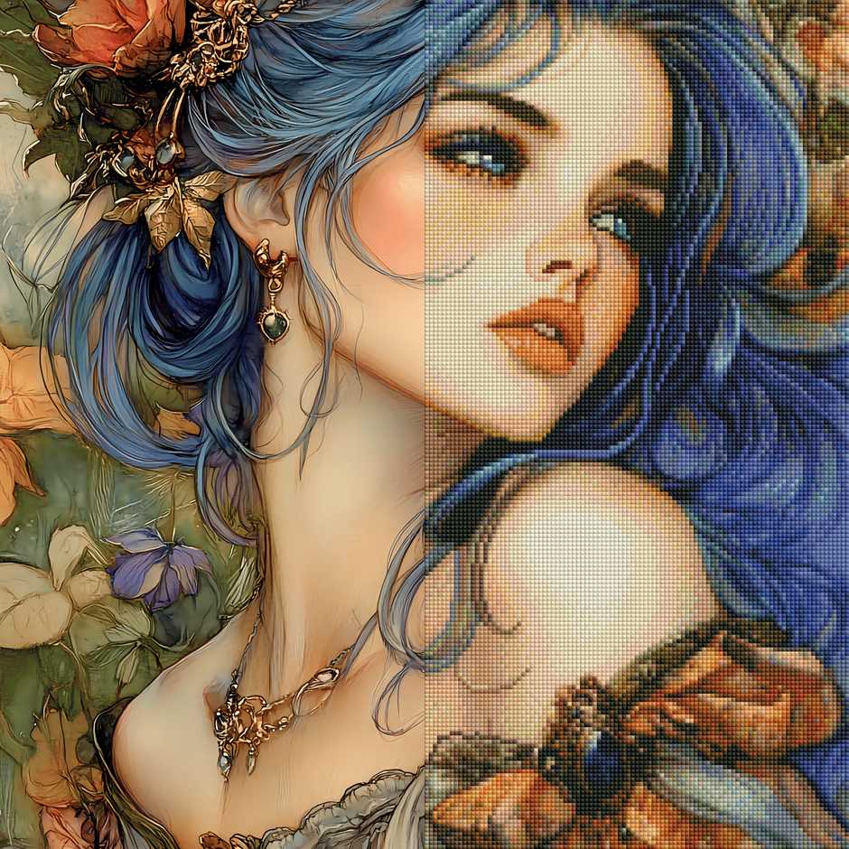 Azure Siren (FD+AB) 50x50cm 🔘🔲