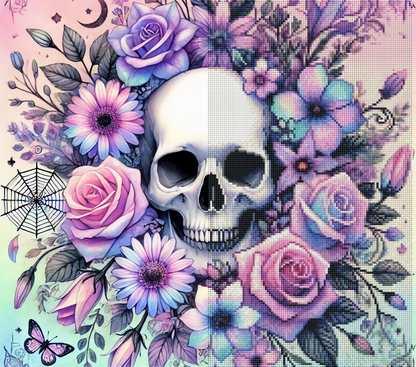 Pastel Skull Garden (FD+AB) 50x45cm 🔘🔲