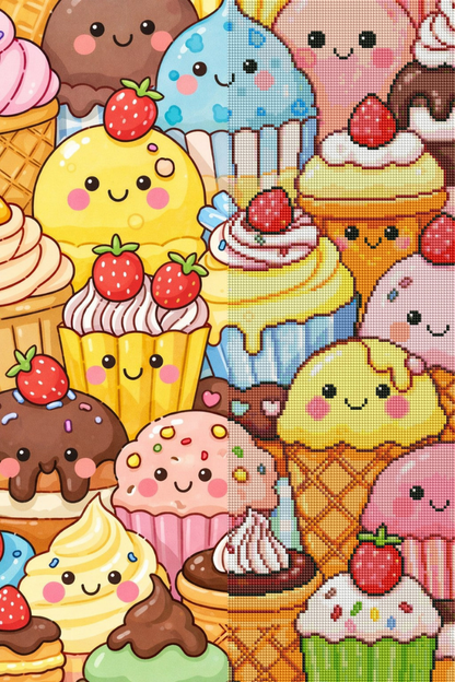 Sweet Treat Parade (FD + AB) 40×60cm 🔘🔲
