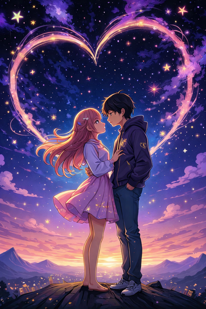 Starlit Lovers (FD+AB+Crystal) 60x80cm 🔘🔲