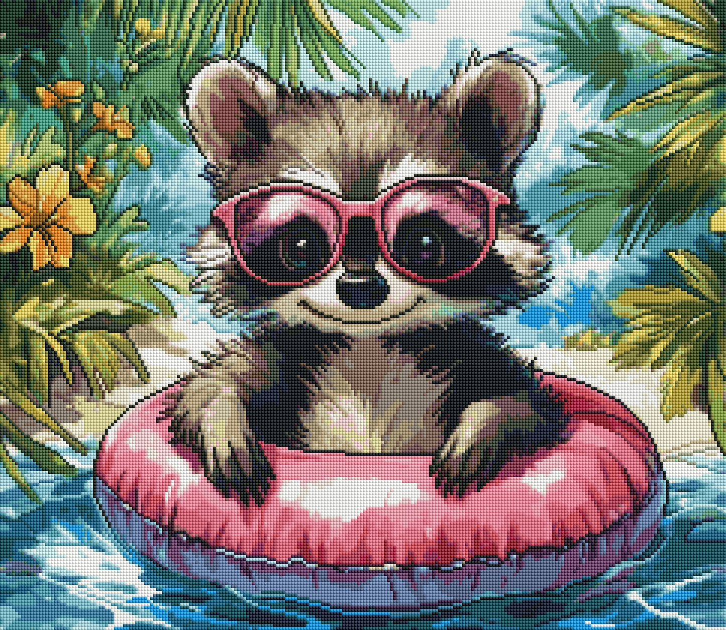 Poolside Bandit Bliss (FD+AB) 60x52cm 🔘🔲