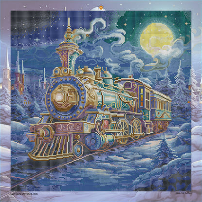 Whimsy Train Ride (FD+AB) 50x50cm 🔘🔲 | Diamond Painting Kit