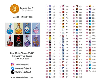 MINI – Magical Potion Bottles 12x17cm – 🔲