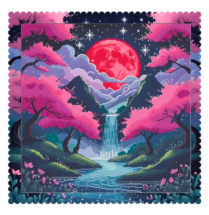 Enchanted Moonfall Garden (FD+AB) 50x50cm 🔘🔲 | Diamond Painting Kit