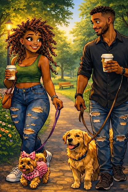 Golden Hour Stroll (FD + AB) 60x80cm 🔘🔲