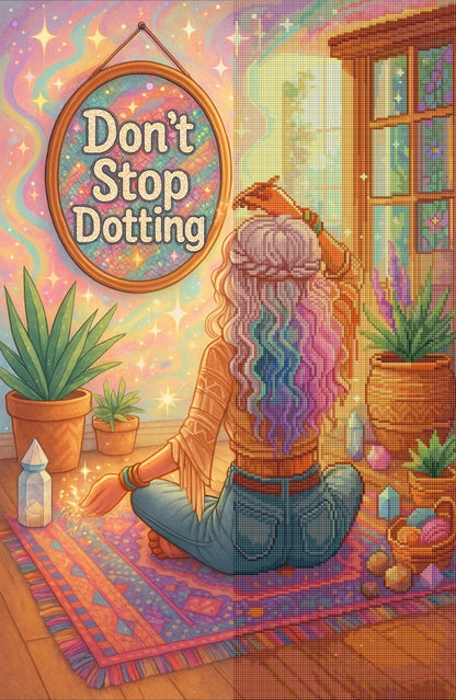Don’t Stop Dotting (FD+AB) 50x75cm 🔘🔲