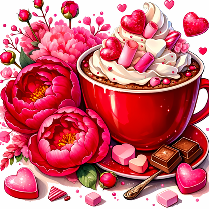 Sweet Cocoa Bloom (FD + AB) 50x50cm 🔘🔲