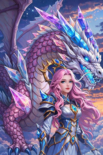 Crystal Dragon Guardian (FD+Crystal) 50x70cm 🔘🔲