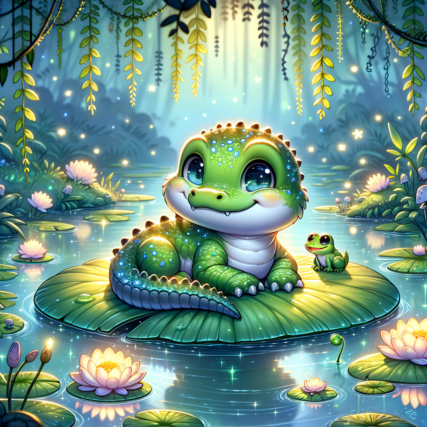 Lily Pad Lagoon (FD + NG) 50×50cm 🔘🔲