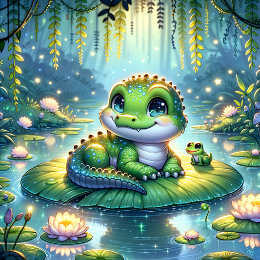 Lily Pad Lagoon (FD + NG) 50×50cm 🔘🔲