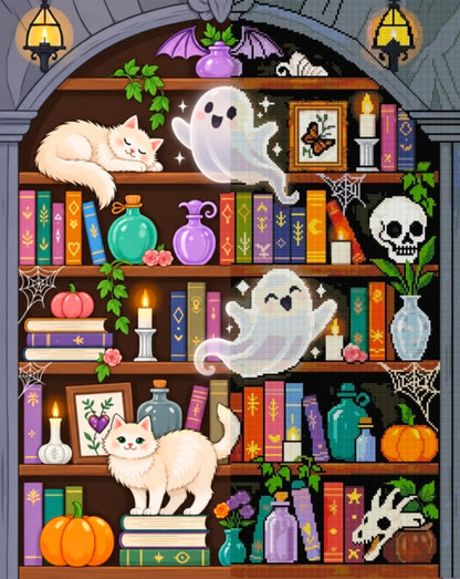 Ghosts in the Stacks (FD+AB) 60x75cm 🔘🔲| Diamond Painting Kit