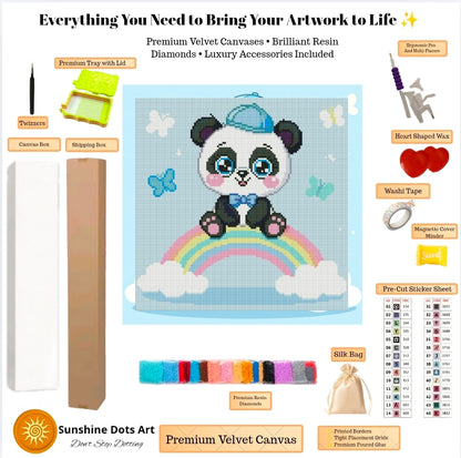 MINI – Rainbow Panda Cutie (FD+AB) 30x30cm 🔲
