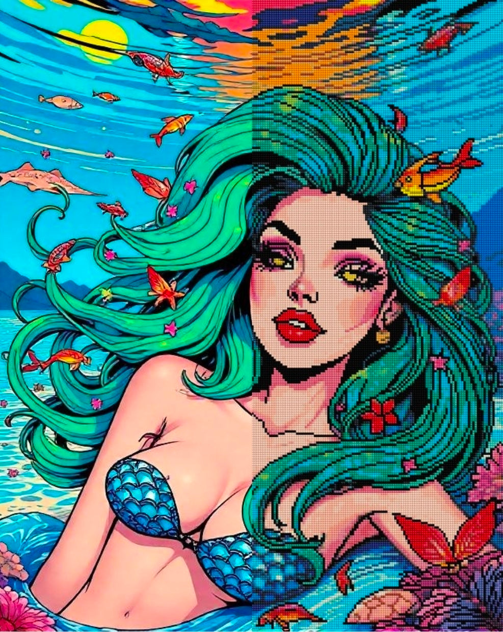 Siren of the Sunset Sea | Diamond Painting