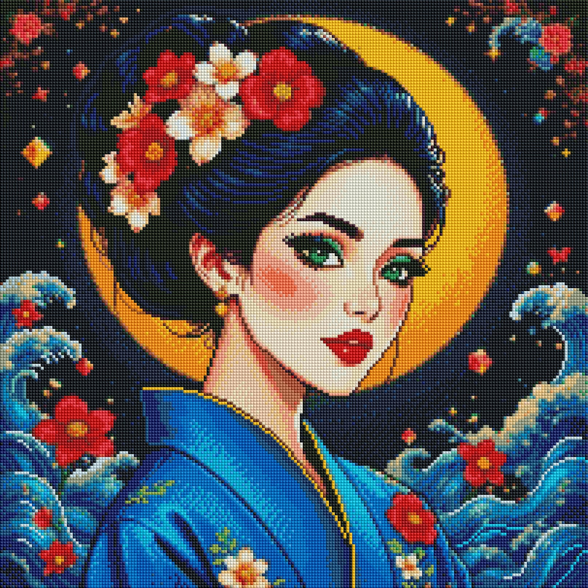 Blossoms of the Rising Moon (FD+AB) 50x50cm 🔘🔲