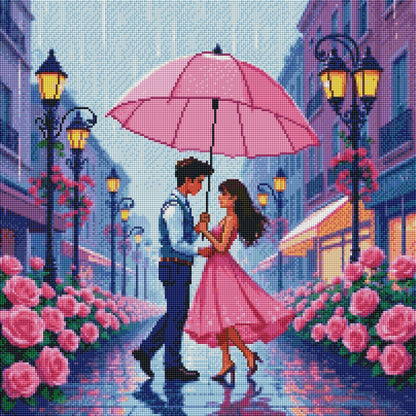 Paris Rain Romance (FD+AB) 50x50cm 🔘🔲