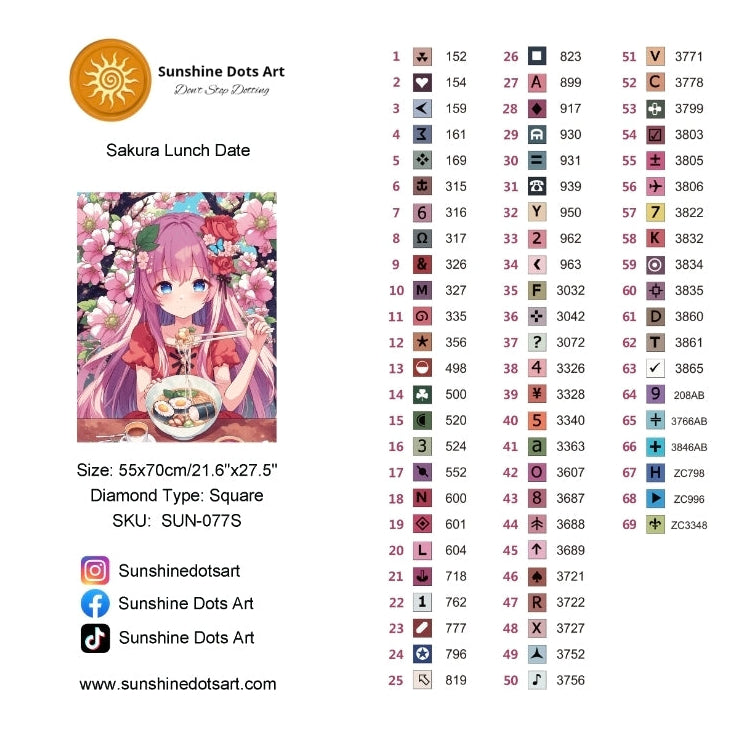 Sakura Lunch Date | Diamond Painting