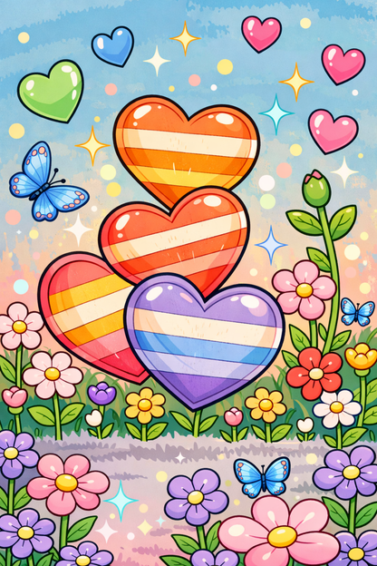 Love Bloom Garden (FD+AB+Crystal) 50x70cm 🔘🔲