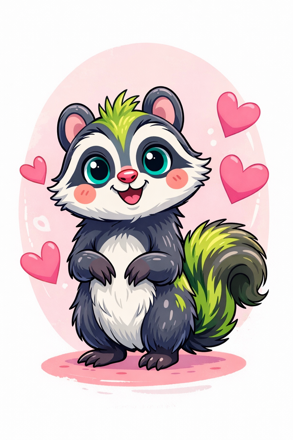 Sweet Skunk Love (FD+AB)40x50cm 🔘🔲