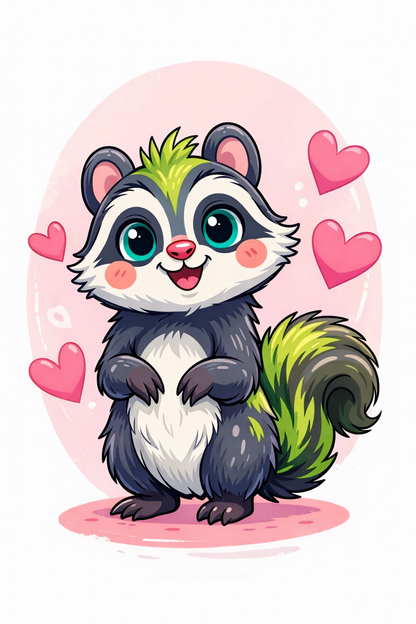 Sweet Skunk Love (FD+AB)40x50cm 🔘🔲