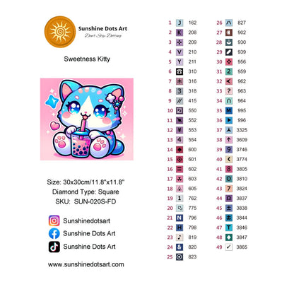 Sweetness Kitty (100% FD) 30x30cm 🔘🔲