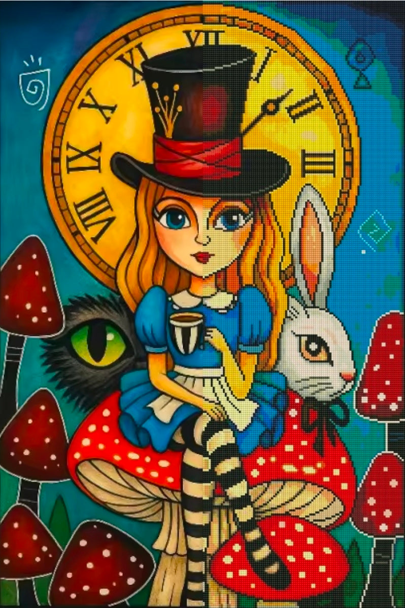 Tea Time in Wonderland (FD+AB+Crystal) 50x75cm 🔘🔲