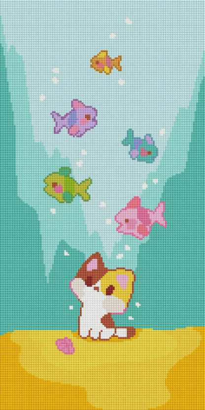 Curious Catfish Cove (FD) 30x60cm 🔘🔲