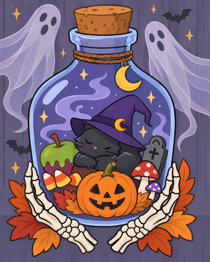 Bottled Halloween Dreams  | Diamond Painting