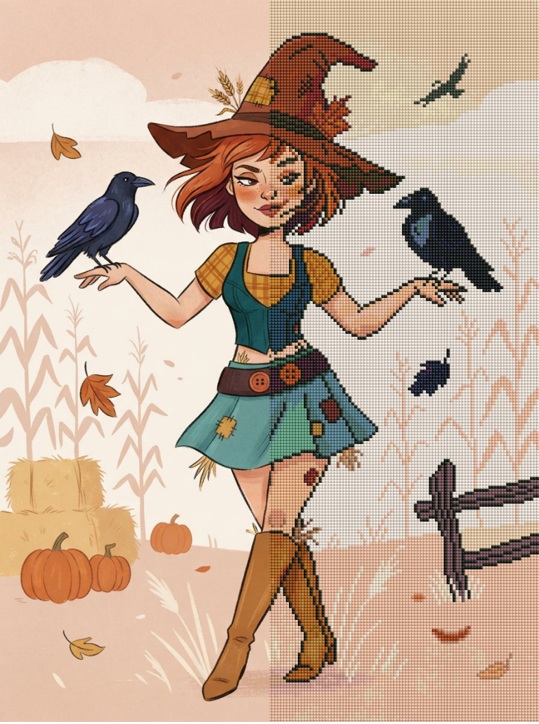 Raven’s Harvest Witch (FD+AB) 45x60cm 🔘🔲