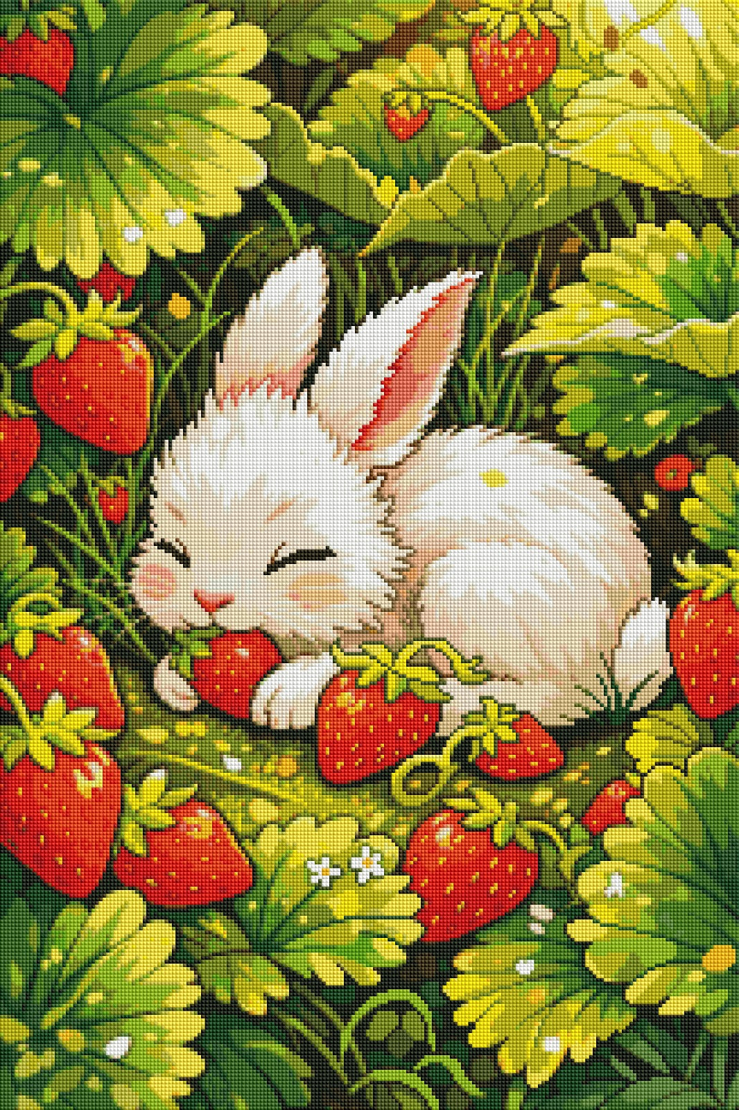 Strawberry Bunny (FD + AB) 50x75cm 🔘🔲