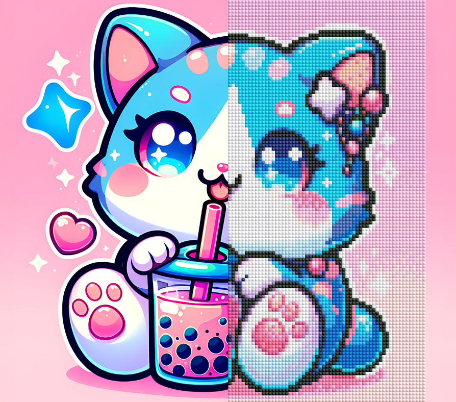 Sweetness Kitty (100% FD) 30x30cm 🔘🔲