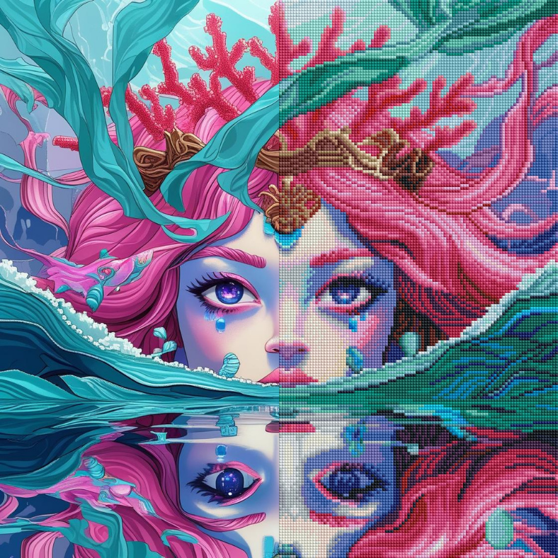Tears of the Coral Queen (100% FD) 50x50cm 🔘🔲