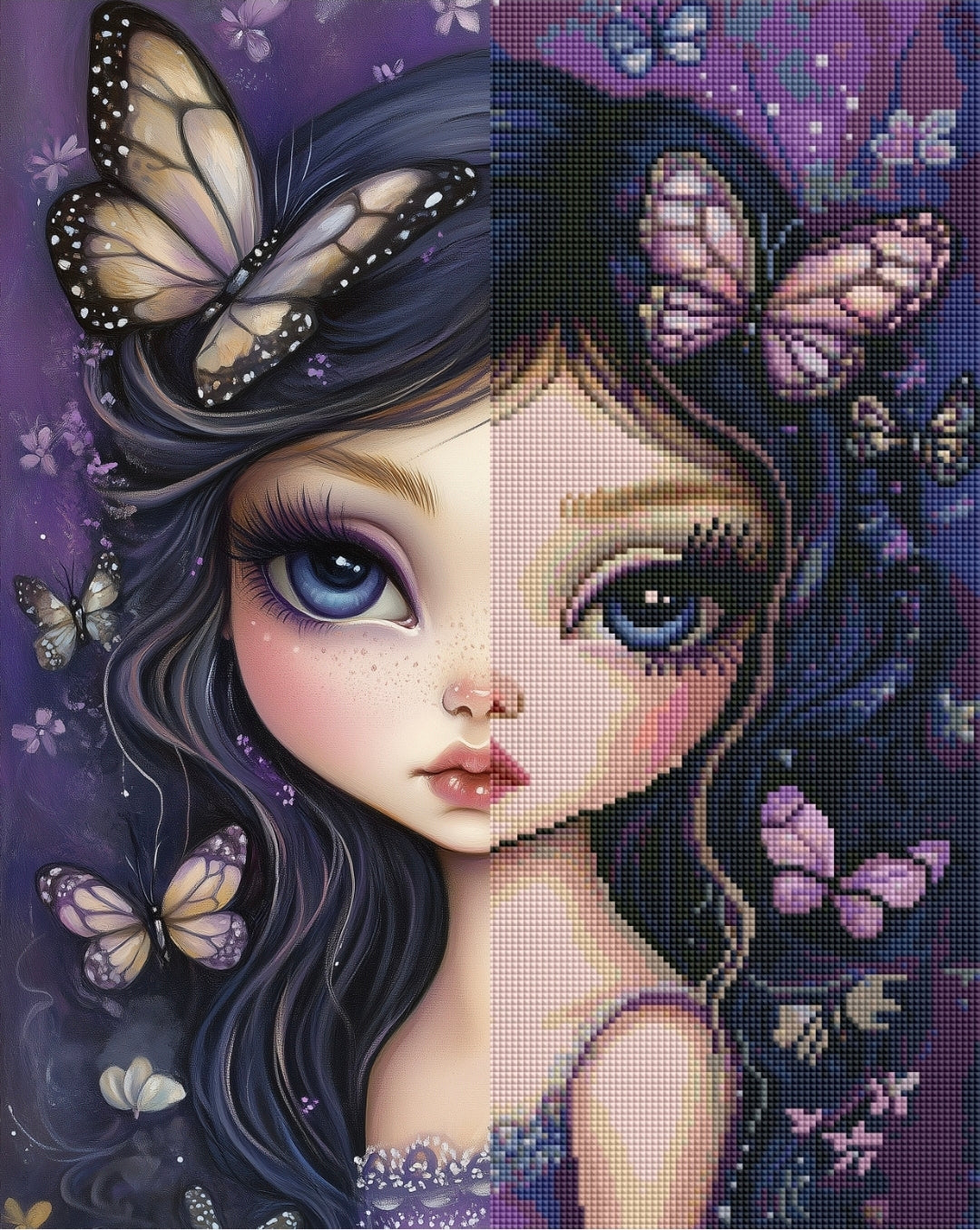 Violet Butterfly Dream (FD+AB) 40x50cm 🔘🔲