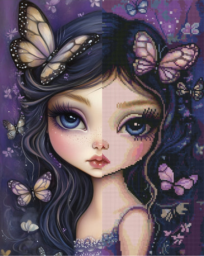 Violet Butterfly Dream (FD+AB) 40x50cm 🔘🔲